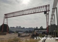 广东广州增城区花架式龙门吊MH25t-45m-9m调试完毕投入使